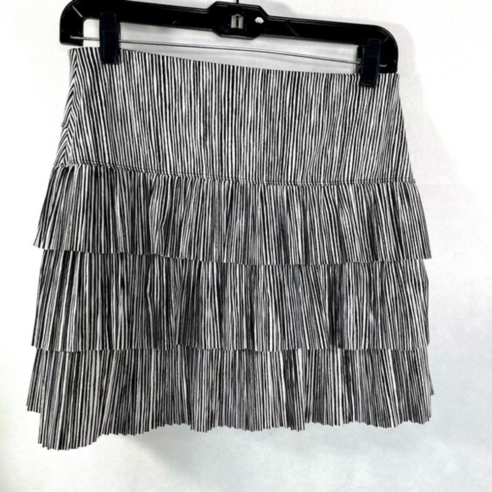 Lucky in Love Striped Black and White Tiered skorts